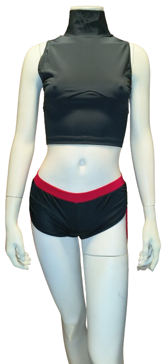 Short Azalea Negro/Rojo S Outlet