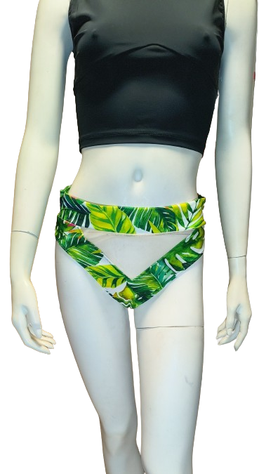 Tahiti Shorts Orange Green Fern/Beige Mesh L Shark Polewear