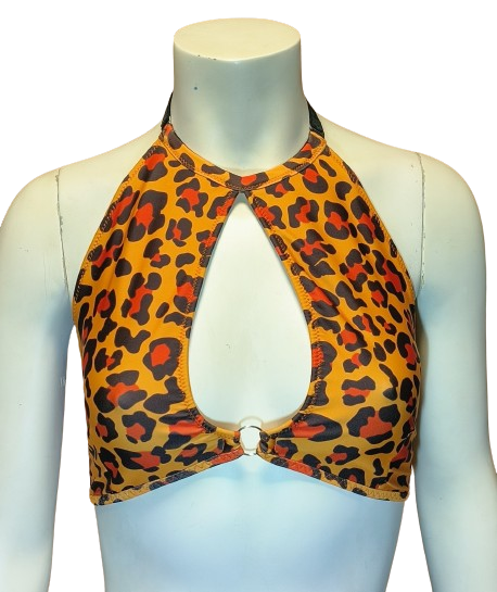 Top Cherry Brown Leopard S Shark Polewear