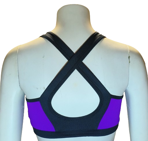 Top Crossback Morado/Negro S Outlet