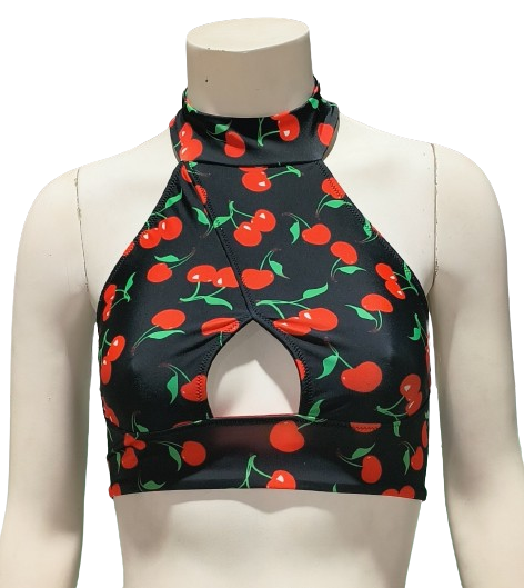 Top Tanna Cherry Print XS Shark Polewear